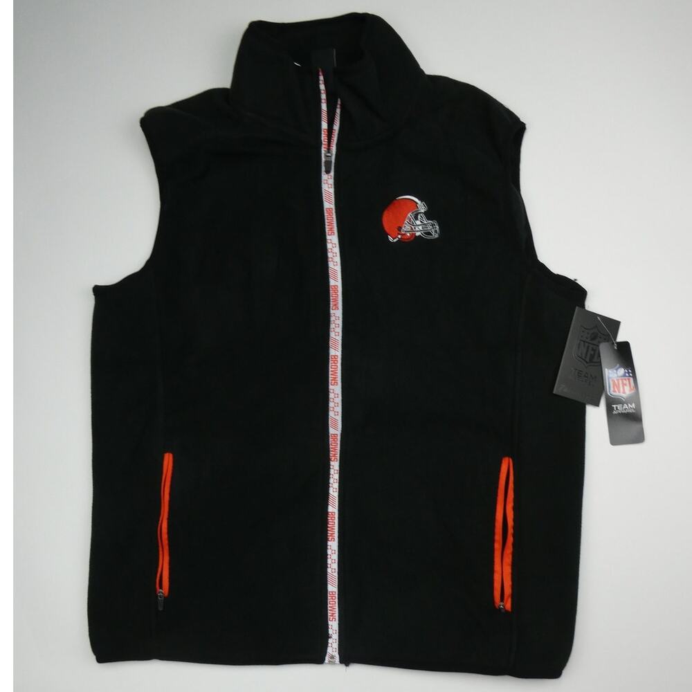 Men’s Cleveland Browns NFL Team Apparel Size small Fleece Vest NWT Reg $95